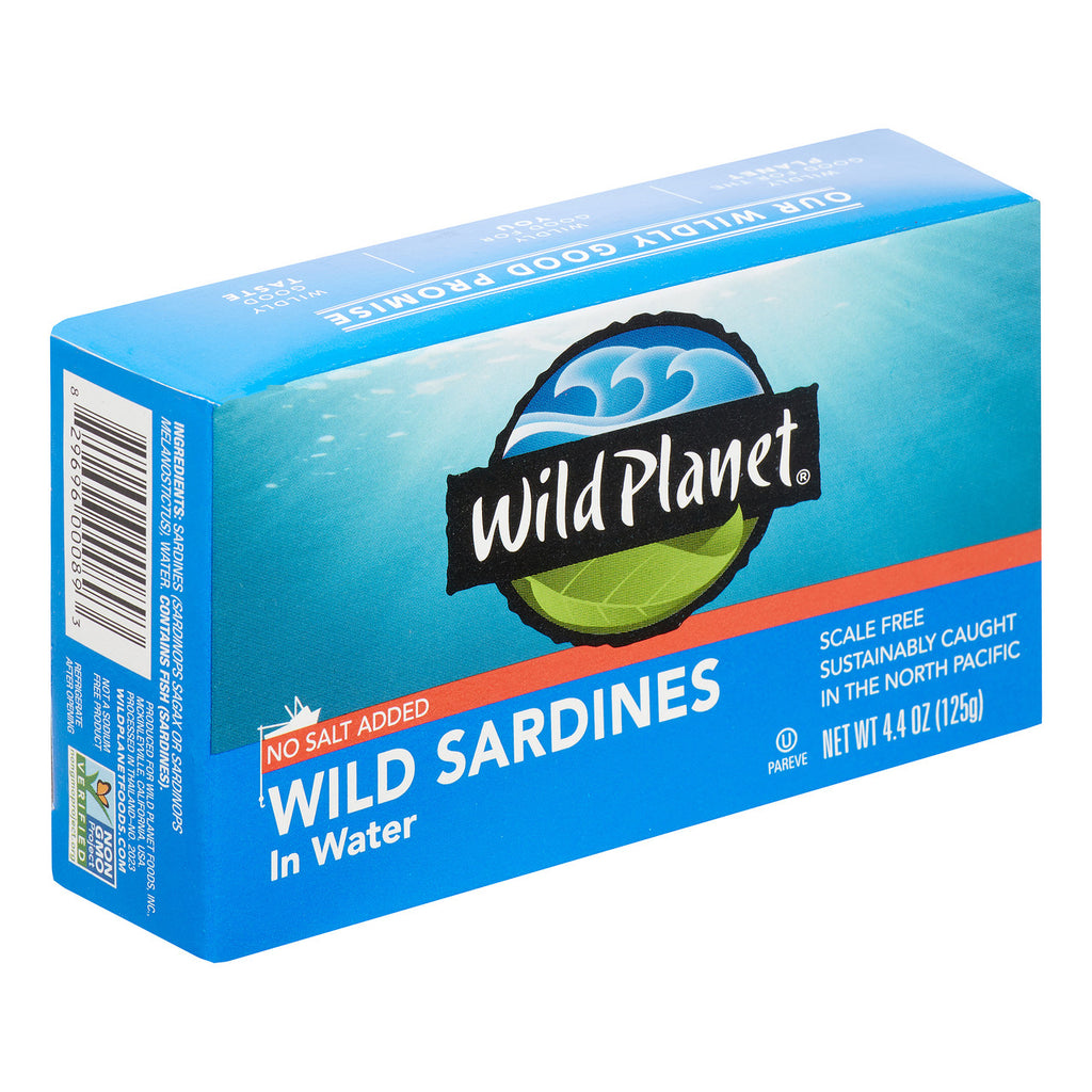 Wild Planet Sardines No Salt in Water (12x4.37 OZ)