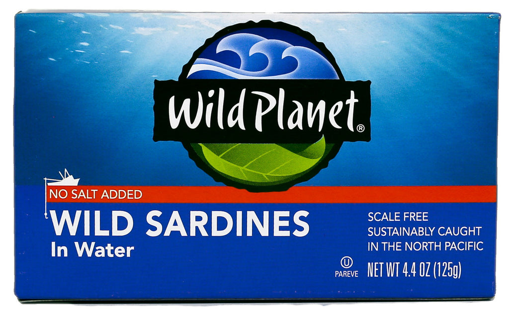 Wild Planet Sardines No Salt in Water (12x4.37 OZ)