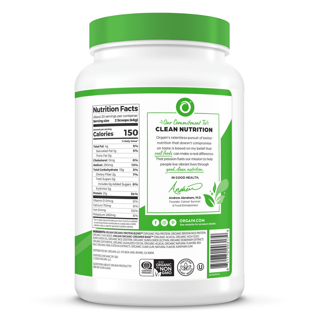 Orgain Creamy Chocolate Fudge (2.05 LB)