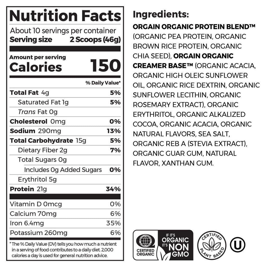 Orgain Creamy Chocolate Fudge (1X1.02 Lb  )