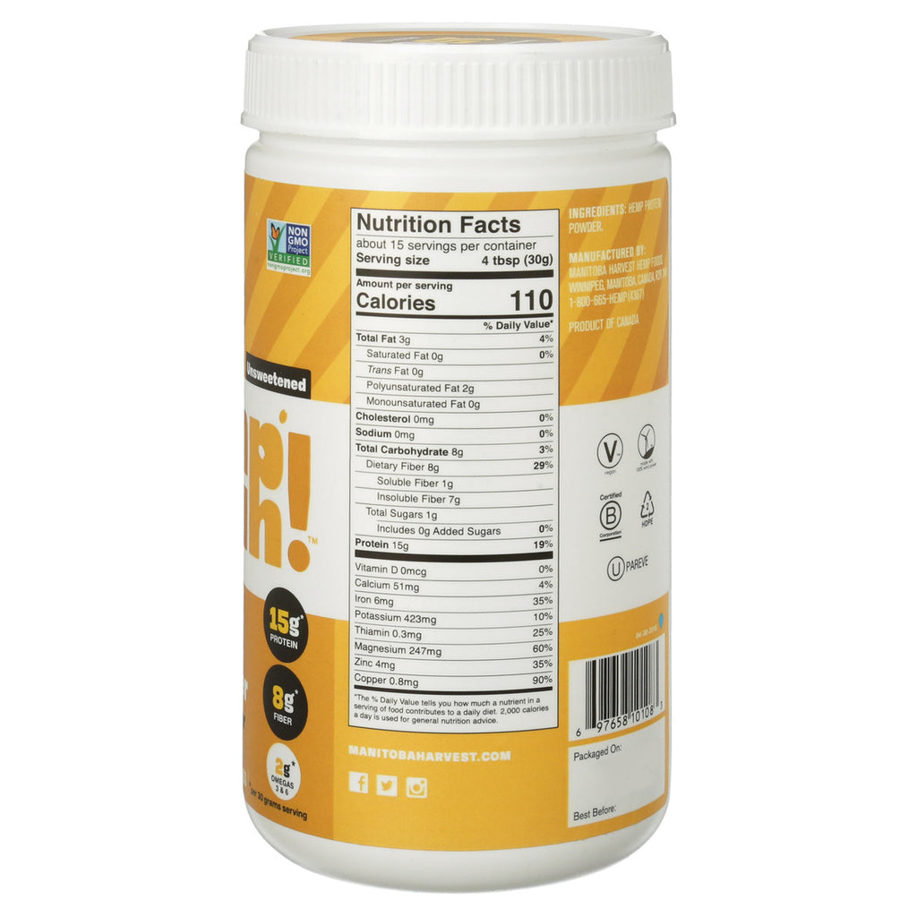 Manitoba Harvest Hemp Protein Powder (1x16 Oz)